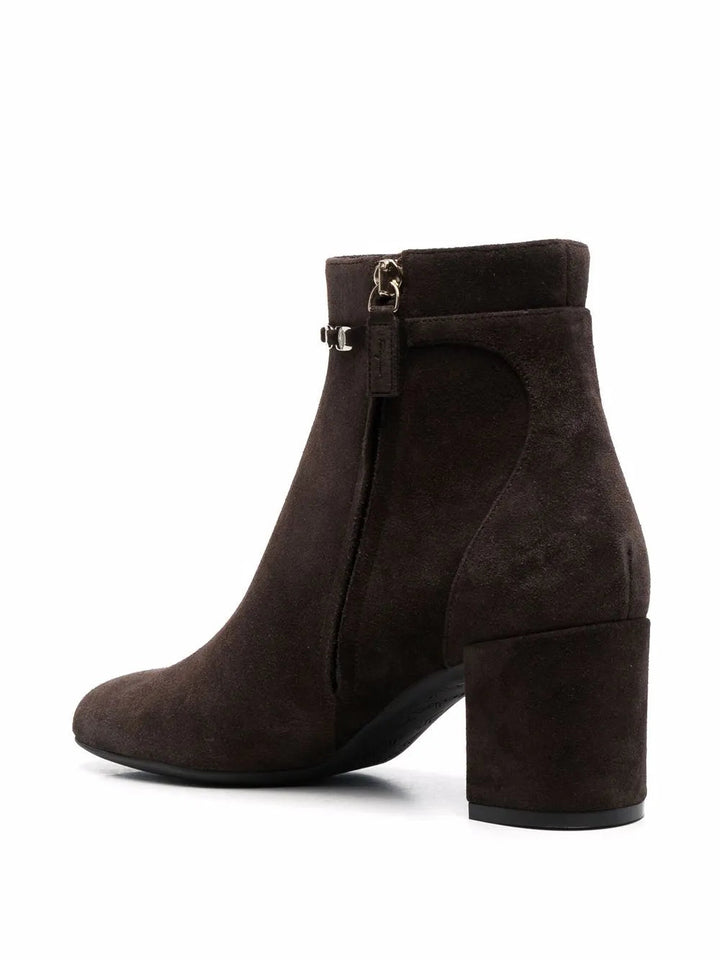 Ferragamo Ghila Suede Ankle Boots