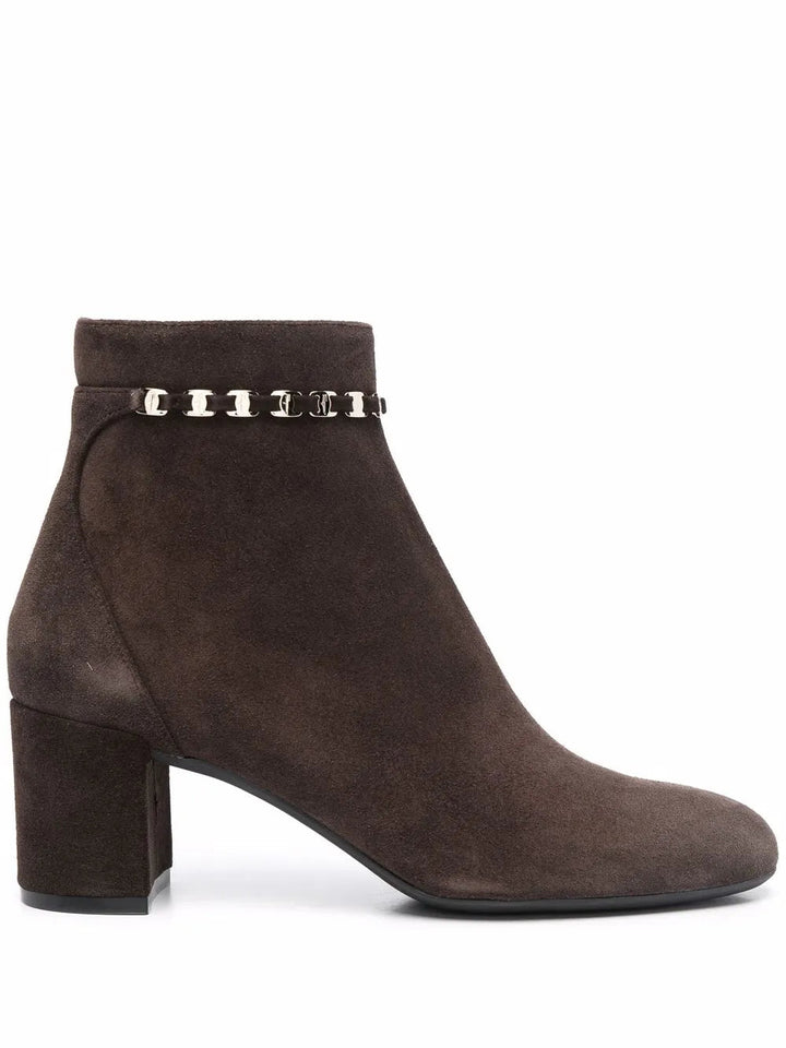 Ferragamo Ghila Suede Ankle Boots