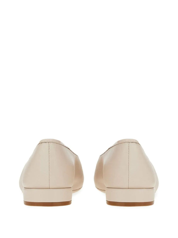 Ferragamo Chunky-Buckle Ballerina Flats