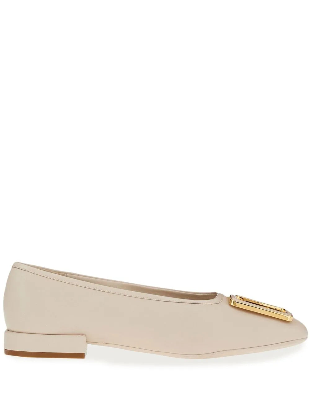 Ferragamo Chunky-Buckle Ballerina Flats
