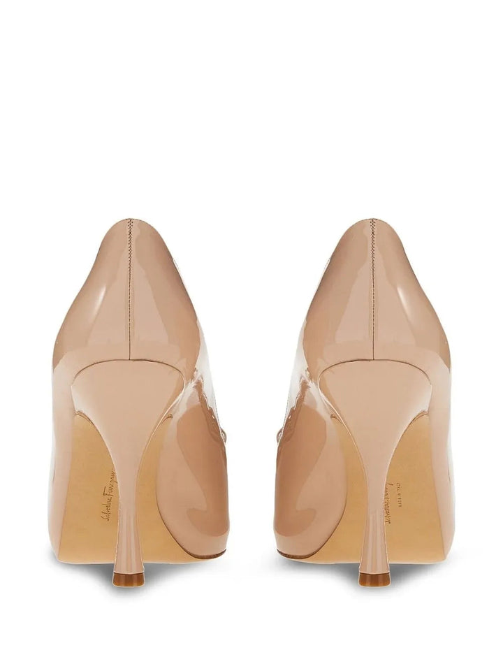 Ferragamo Vara Bow Mid-Heel Pumps