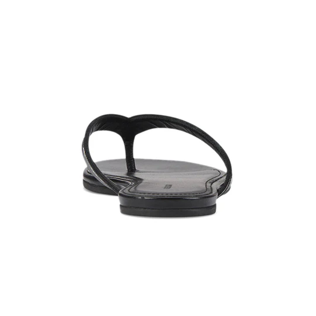 Balenciaga Leather Logo Printed Flip Flops