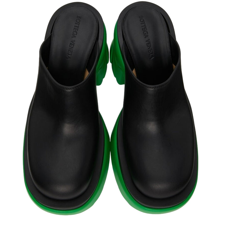 Bottega Veneta Flash Mules Black/Green