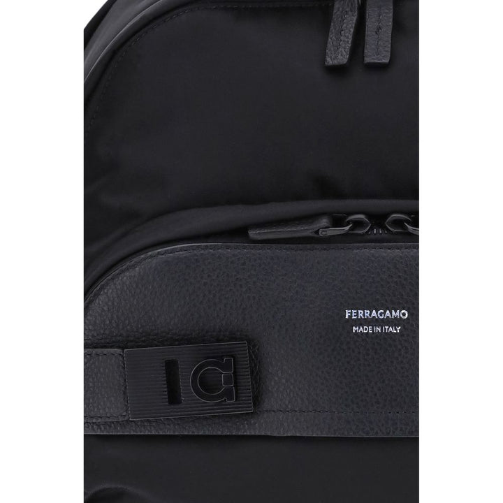 Ferragamo Black Nylon Backpack