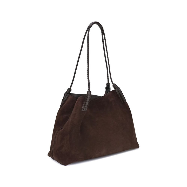 Etro Brown Calf Leather Bos Taurus Shoulder Bag