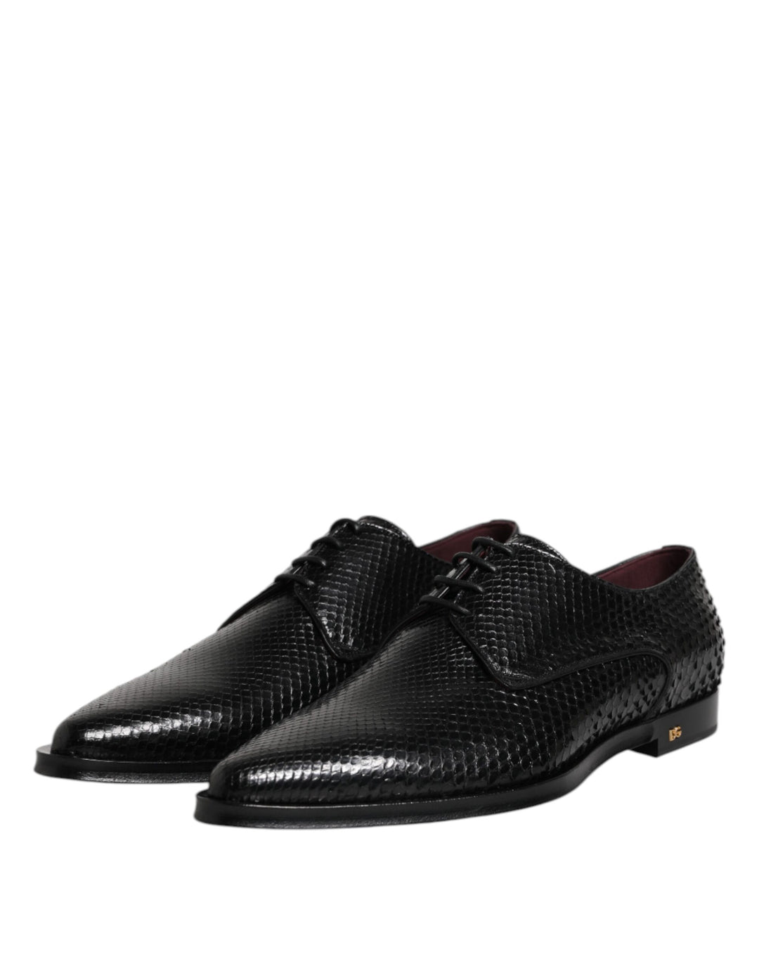 Dolce & Gabbana Black Leather Lace Up Dress Men Derby Shoes