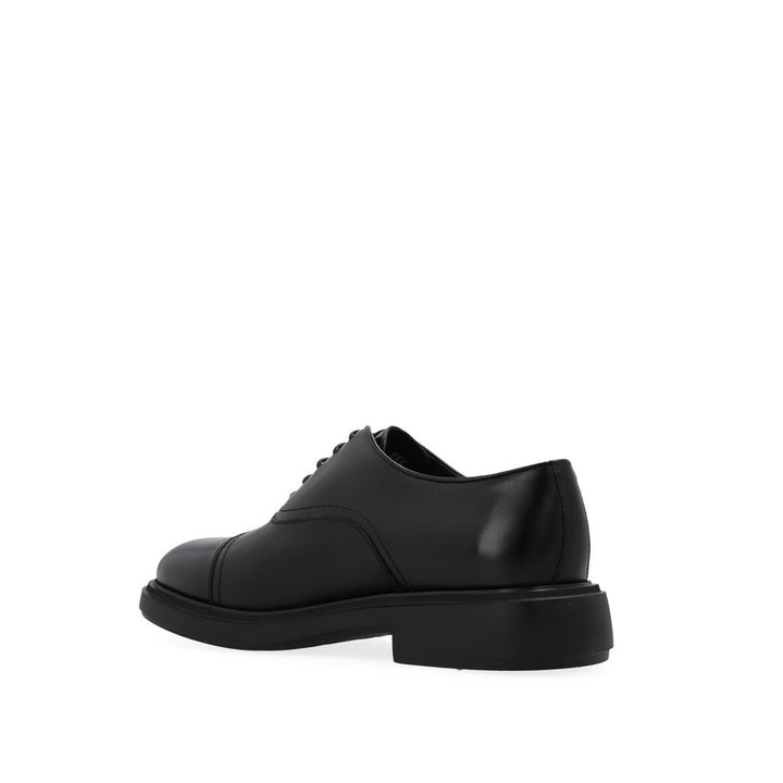 Salvatore Ferragamo Black Calfskin Oxfords And Derbies