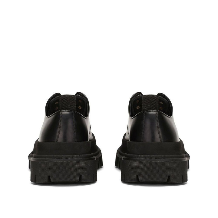 Dolce & Gabbana Black Calfskin Oxfords And Derbies