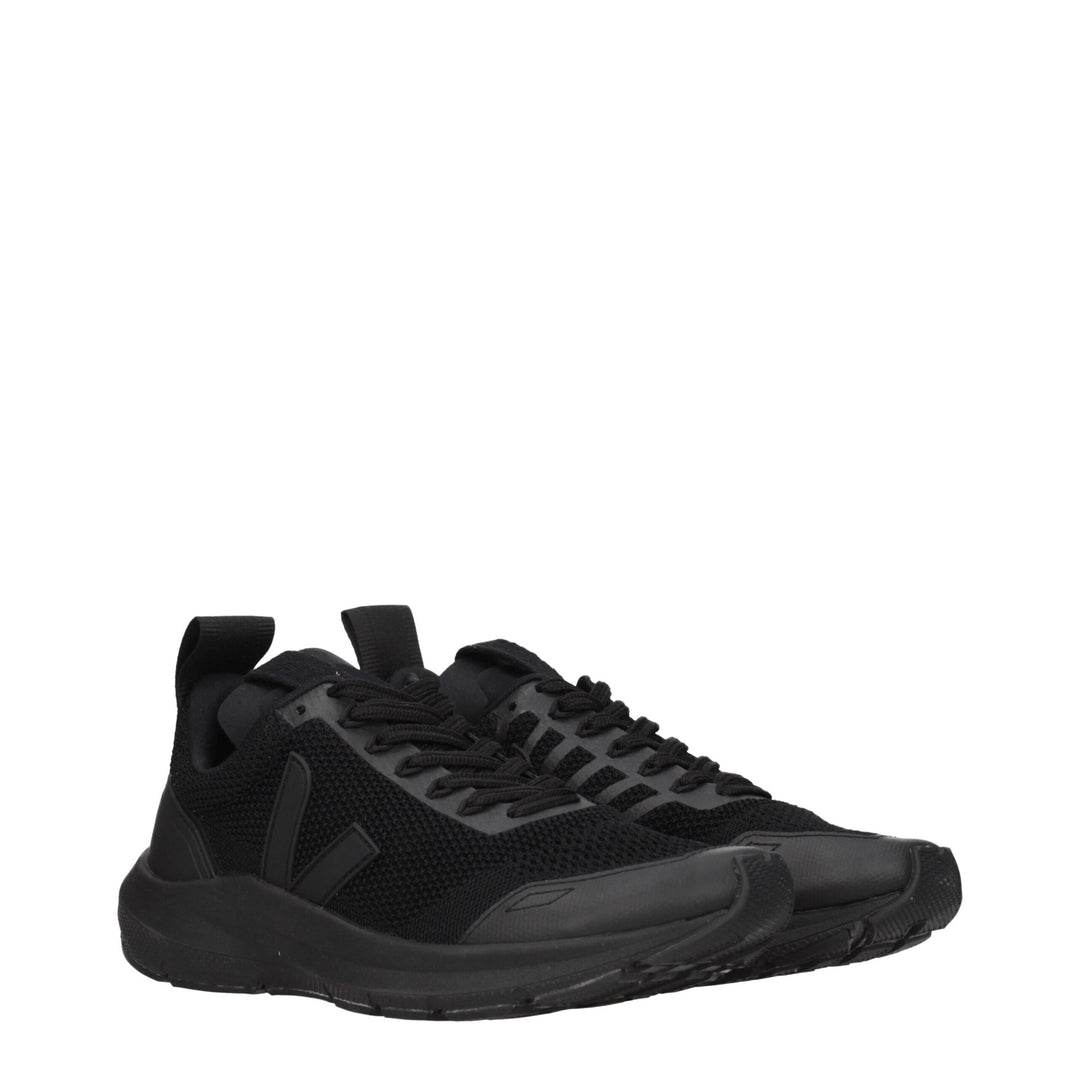 Veja Black Fabric Athletic Sneakers