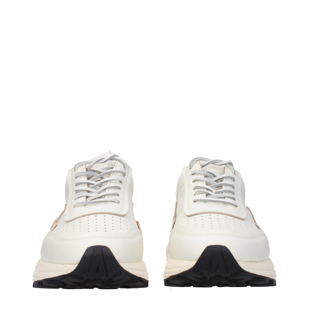 Buttero White Leather Low Top Sneakers