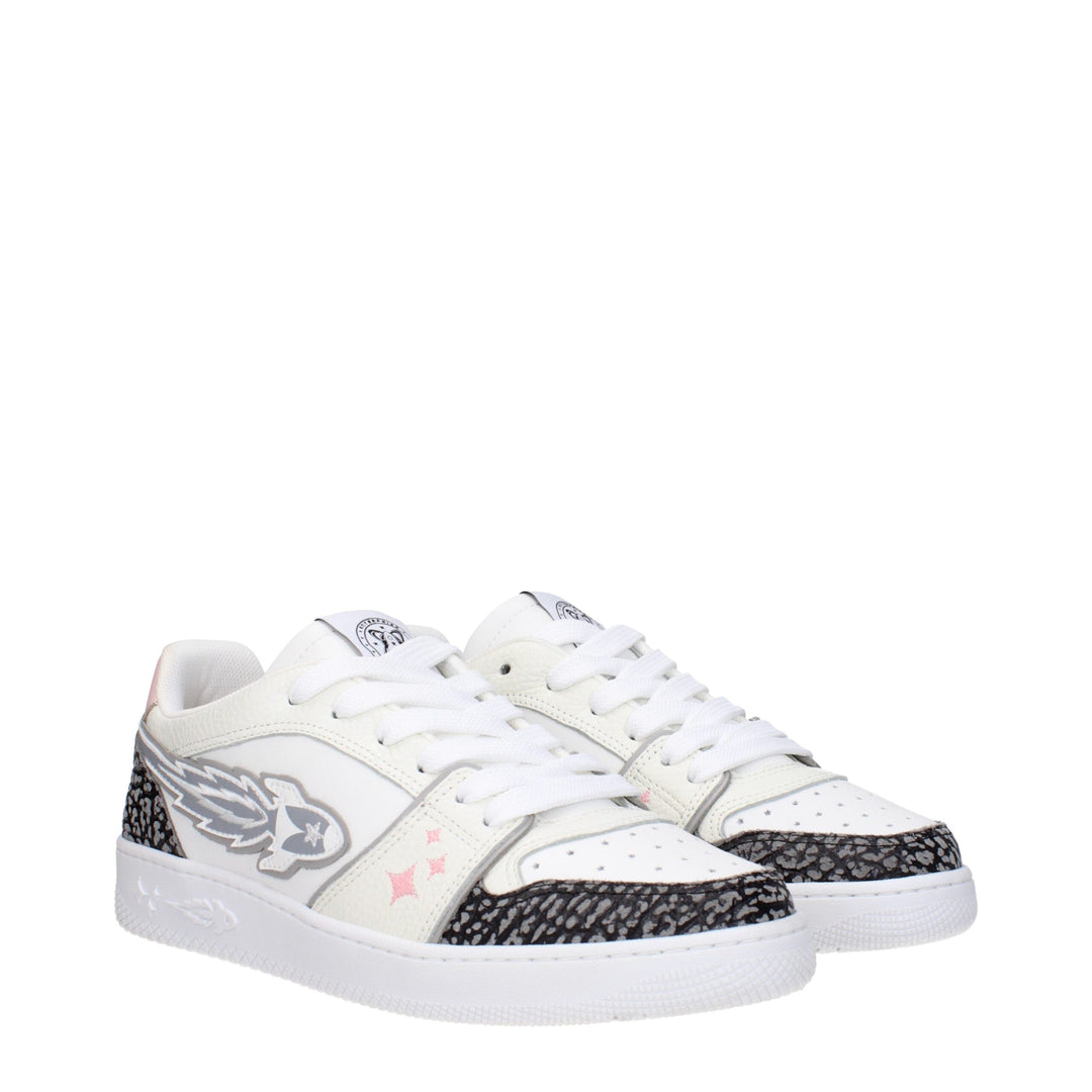 Enterprise Japan White Leather Athletic Sneakers