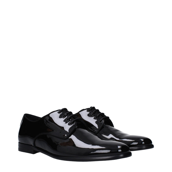 Dolce & Gabbana Black Leather Oxfords And Derbies