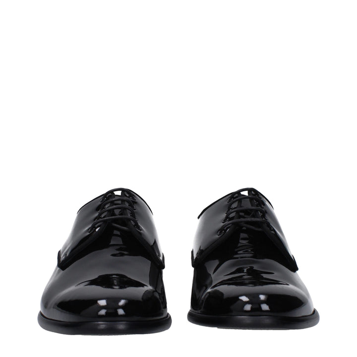 Dolce & Gabbana Black Leather Oxfords And Derbies