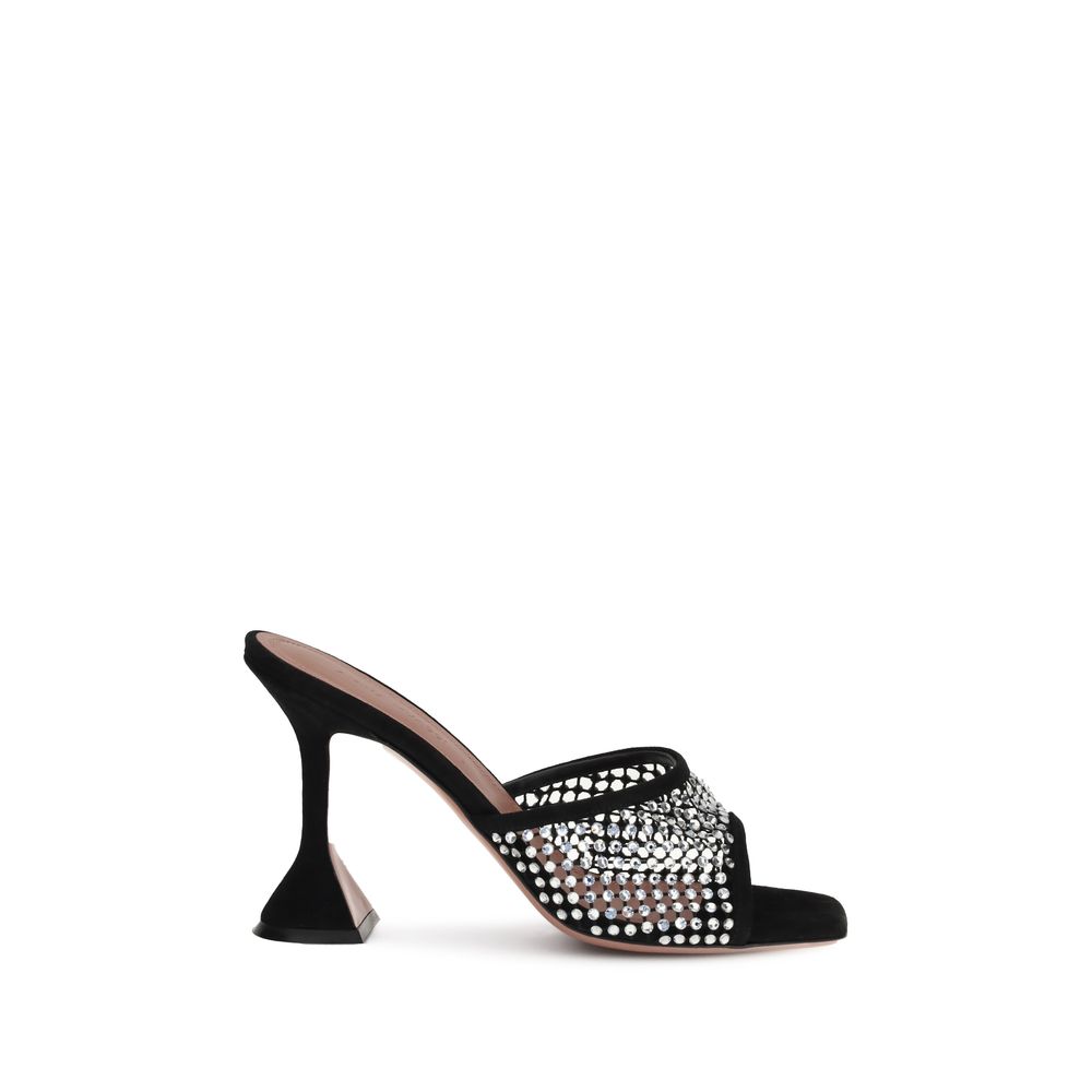 Amina Muaddi Lupita Crystal Sandals | Luxury Designer