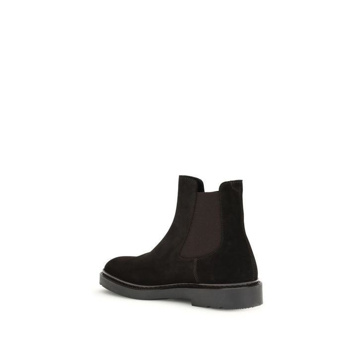 Fratelli Rossetti Black Calf Leather Bos Taurus Chelsea Boots