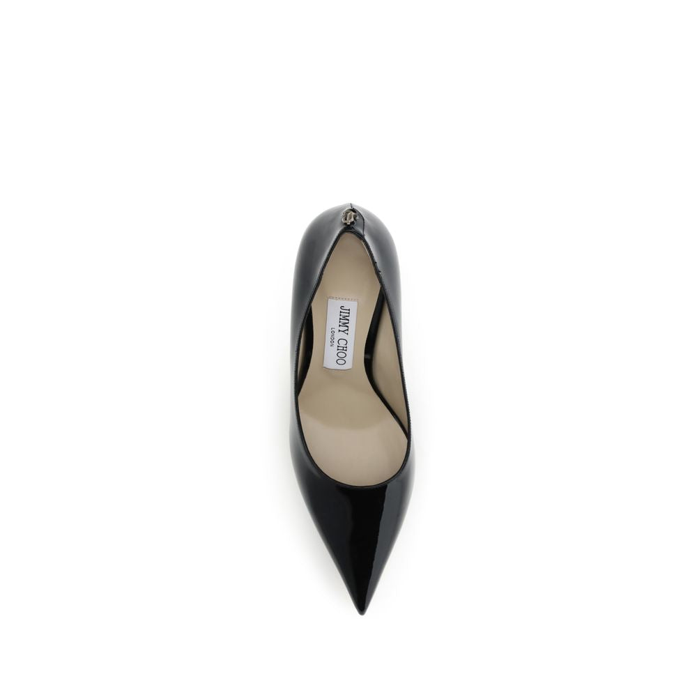 Jimmy Choo Black Calf Leather Bos Taurus High Heel Pumps