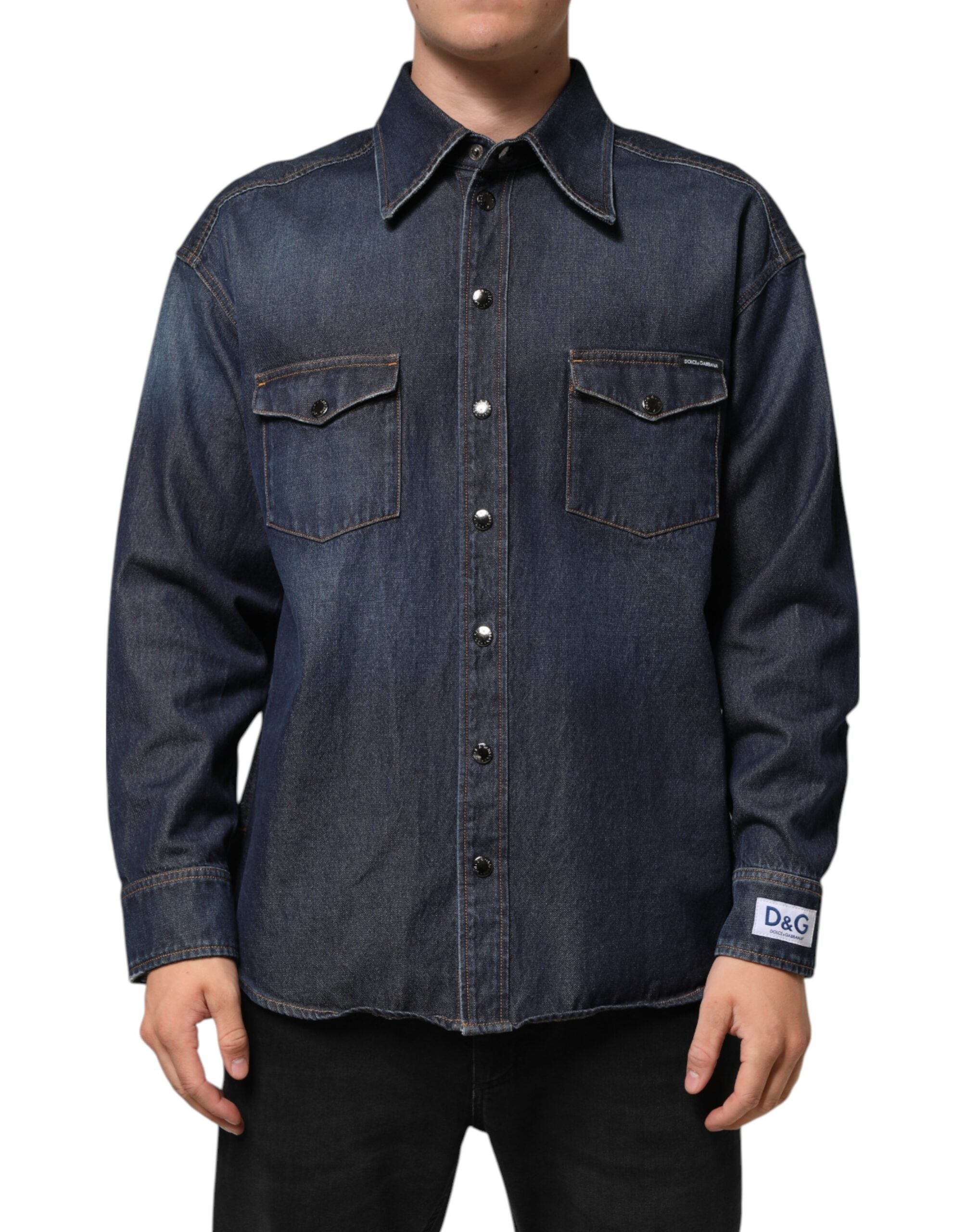 dolce gabbana dress shirts Dolce & Gabbana Denim Shirt | Designer Fashion outlet