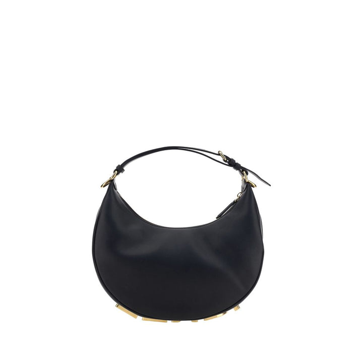Fendi Black Calf Leather Bos Taurus Shoulder Bag