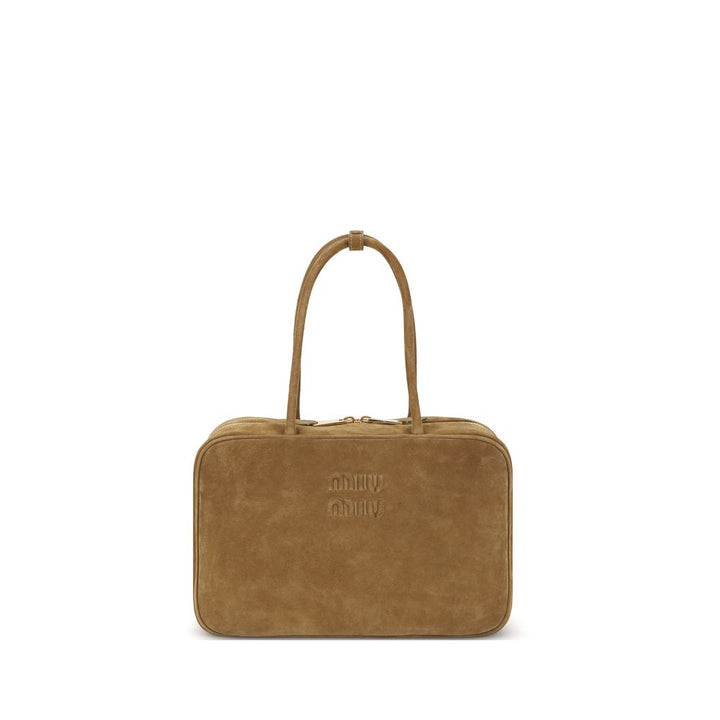Miu Miu Beige Calf Leather Bos Taurus Handbag