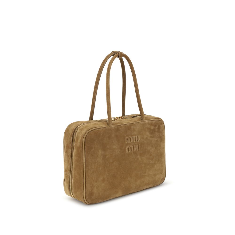 Miu Miu Beige Calf Leather Bos Taurus Handbag