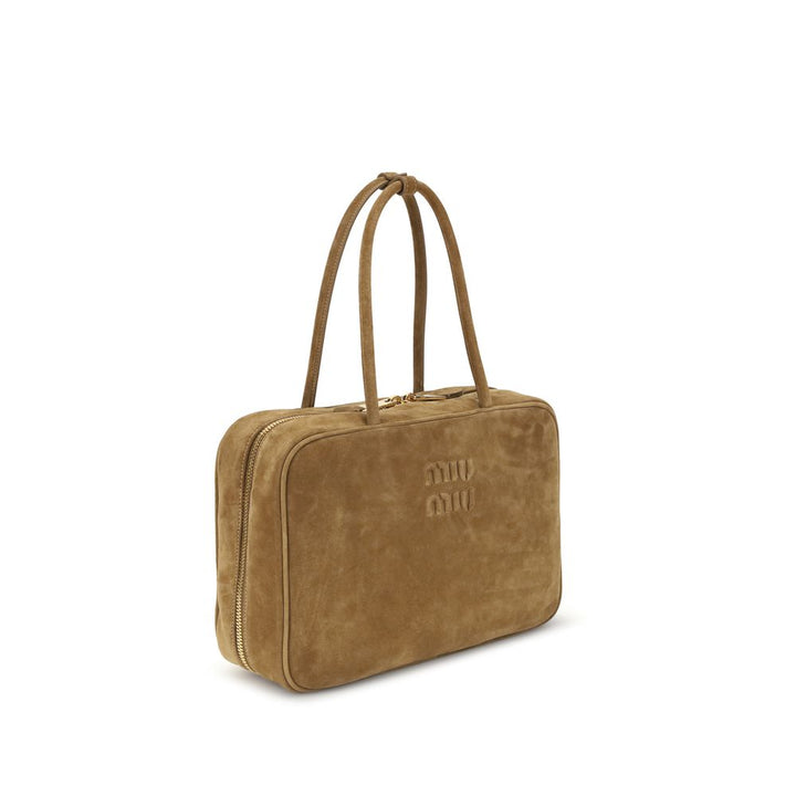 Miu Miu Beige Calf Leather Bos Taurus Handbag
