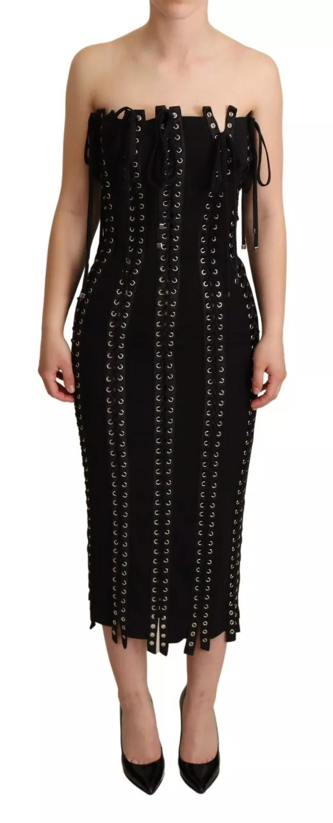 Dolce Gabbana Lace Up Dress