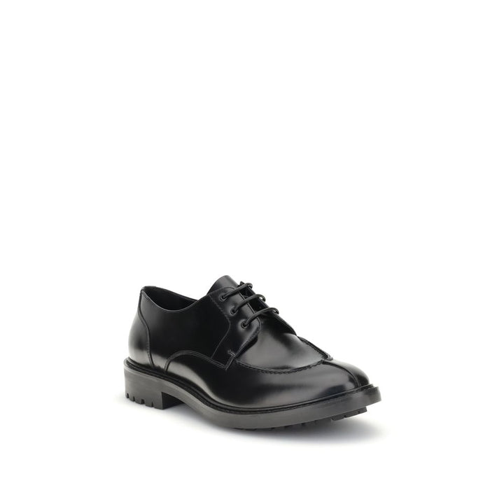 Saint Laurent Black Calf Leather Bos Taurus Oxfords And Derbies