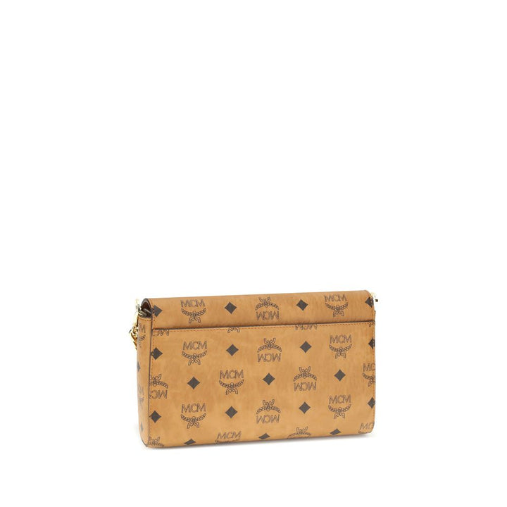 MCM Beige Fabric Shoulder Bag