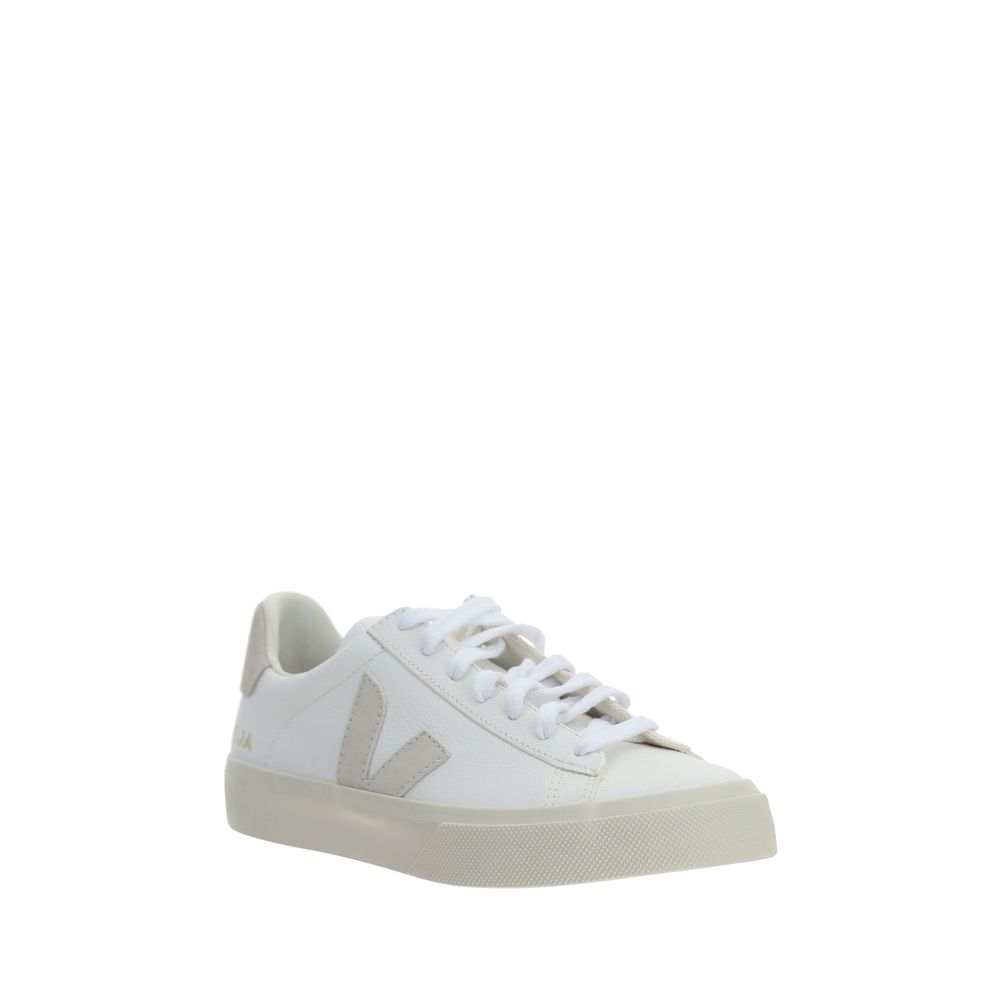 Veja White Calf Leather Bos Taurus Low Top Sneakers