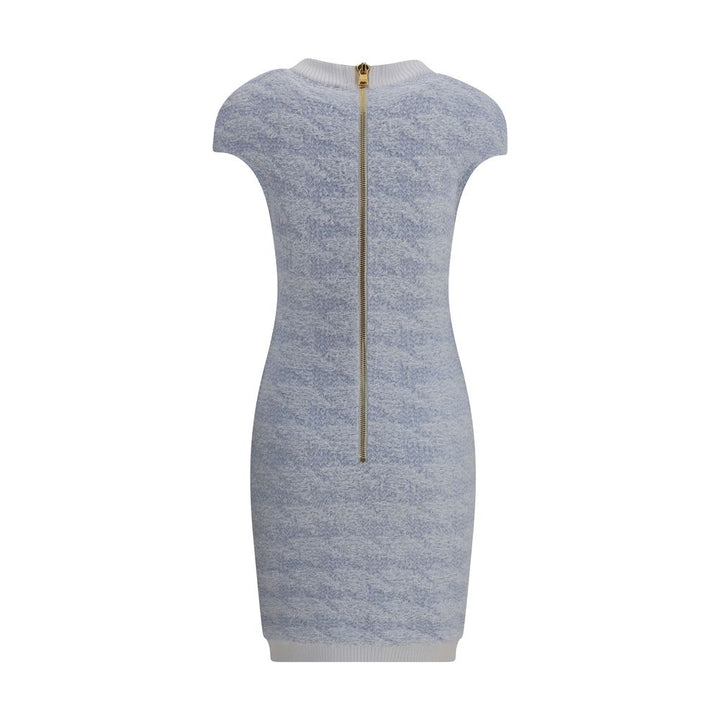 Balmain Light Blue Polyamide Casual Dress