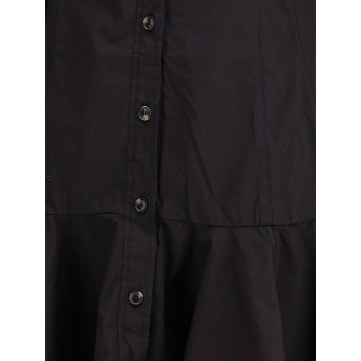 Ganni Black Cotton Casual Dress