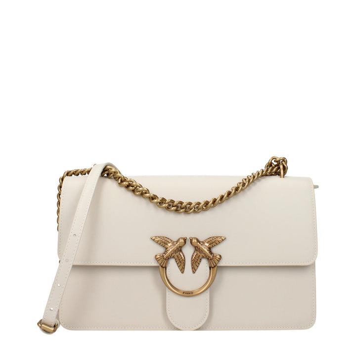 PINKO Beige Leather Crossbody Bag