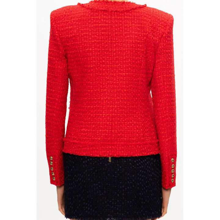 Balmain Red Wool Women Blazer