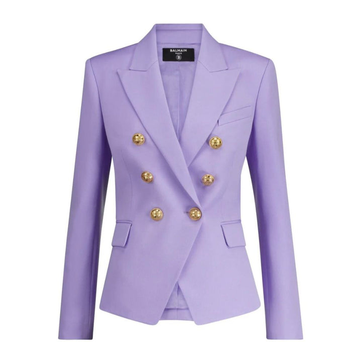 Balmain Purple Wool Women Blazer