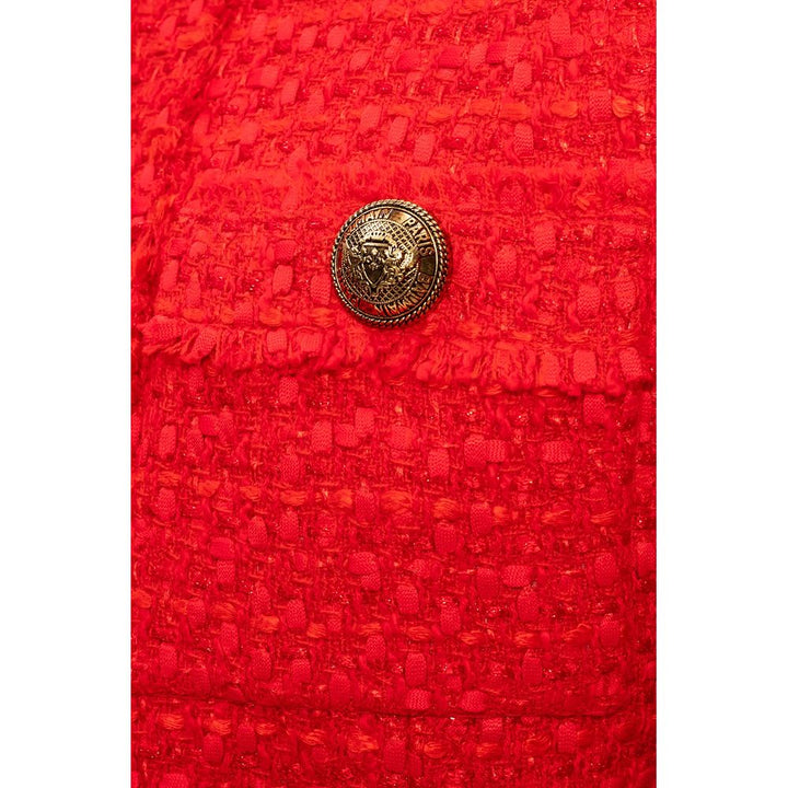 Balmain Red Wool Women Blazer