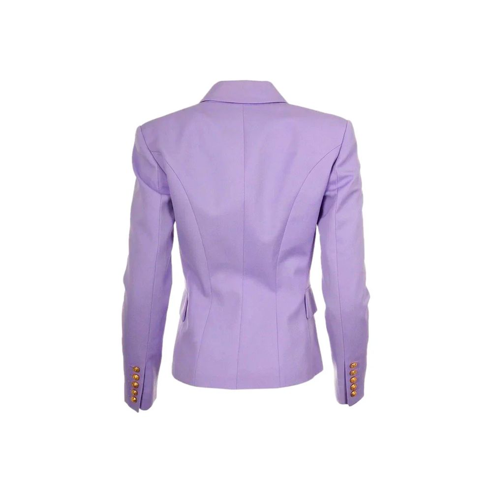 Balmain Purple Wool Women Blazer