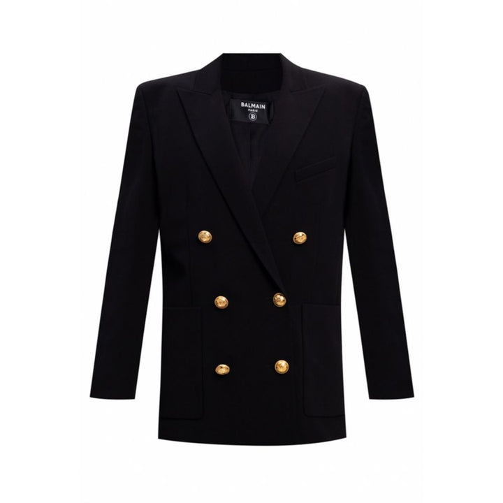 Balmain Black Viscose Women Blazer