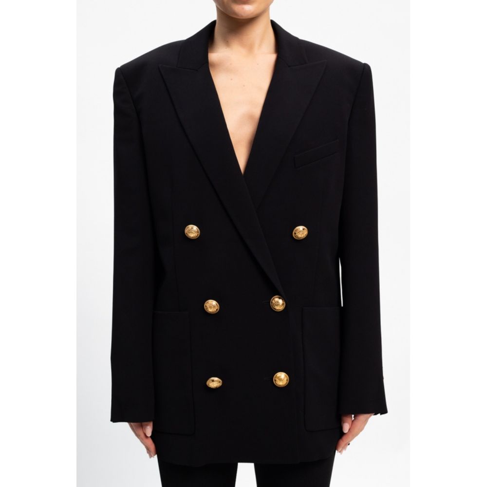 Balmain Black Viscose Women Blazer