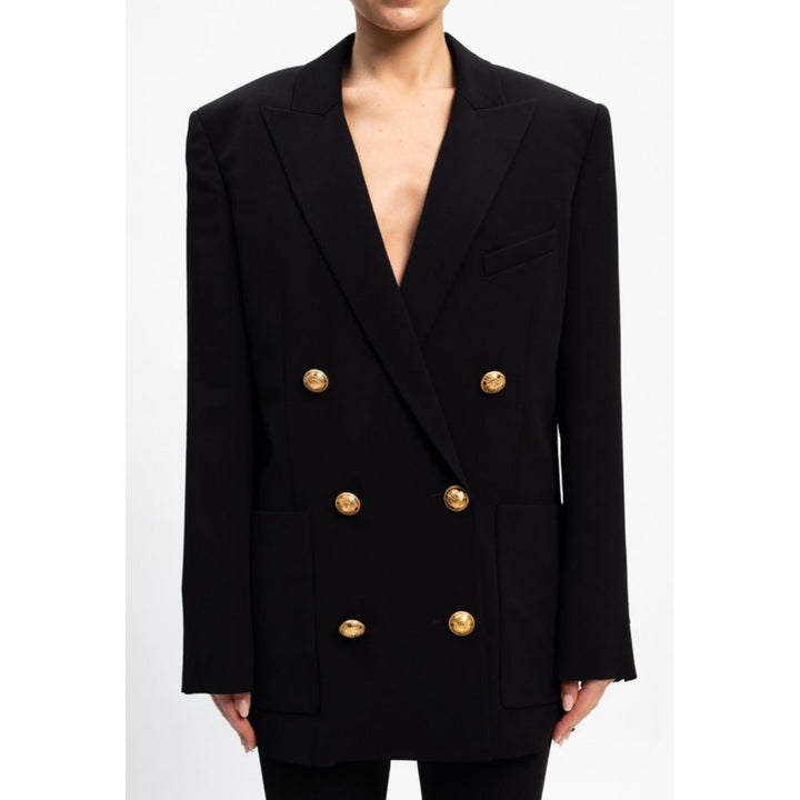 Balmain Black Viscose Women Blazer