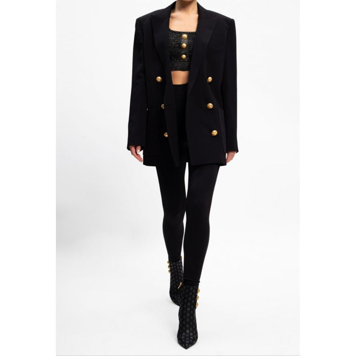 Balmain Black Viscose Women Blazer
