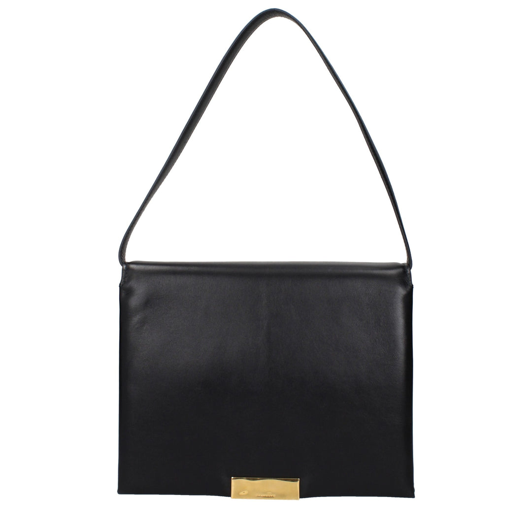 Jil Sander Black Leather Shoulder Bag