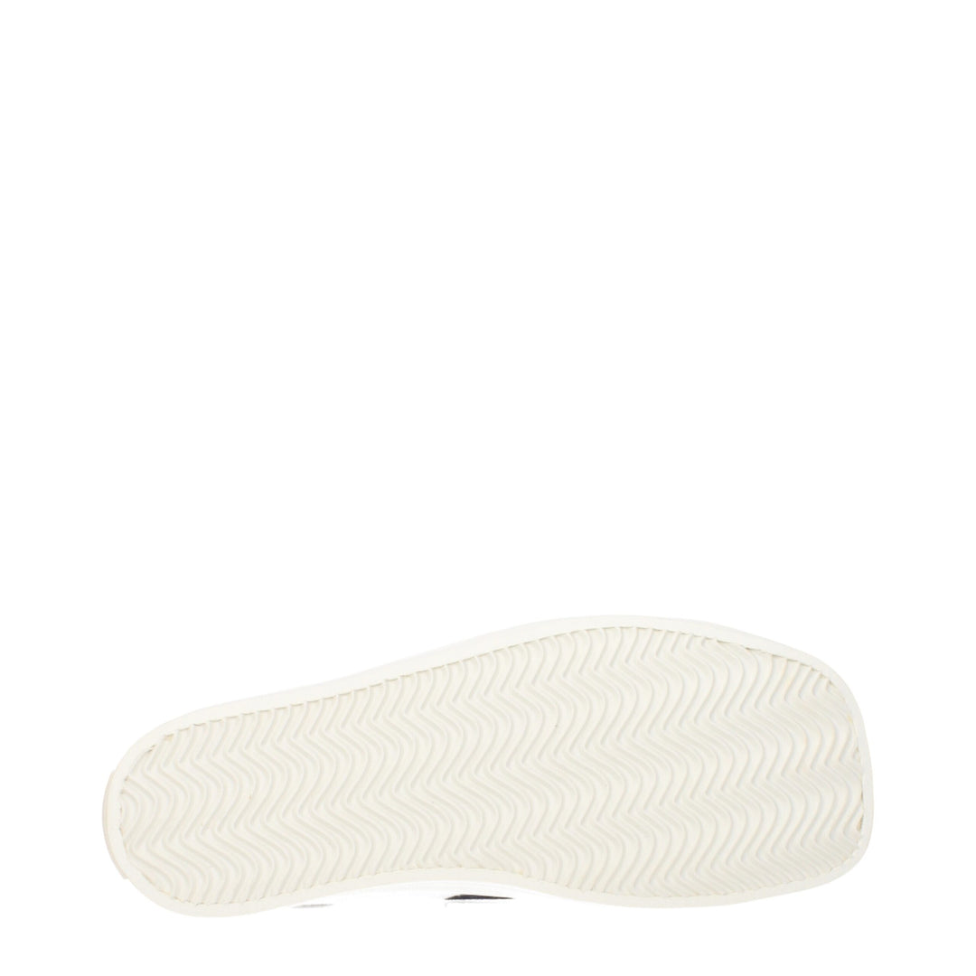 Moschino White Fabric Low Top Sneakers