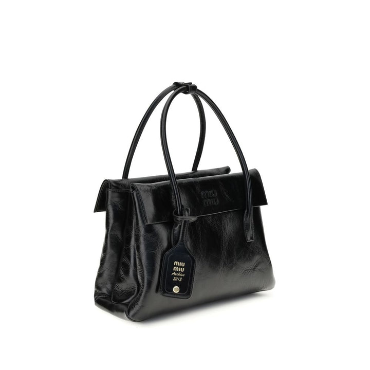 Miu Miu Black Calf Leather Bos Taurus Handbag