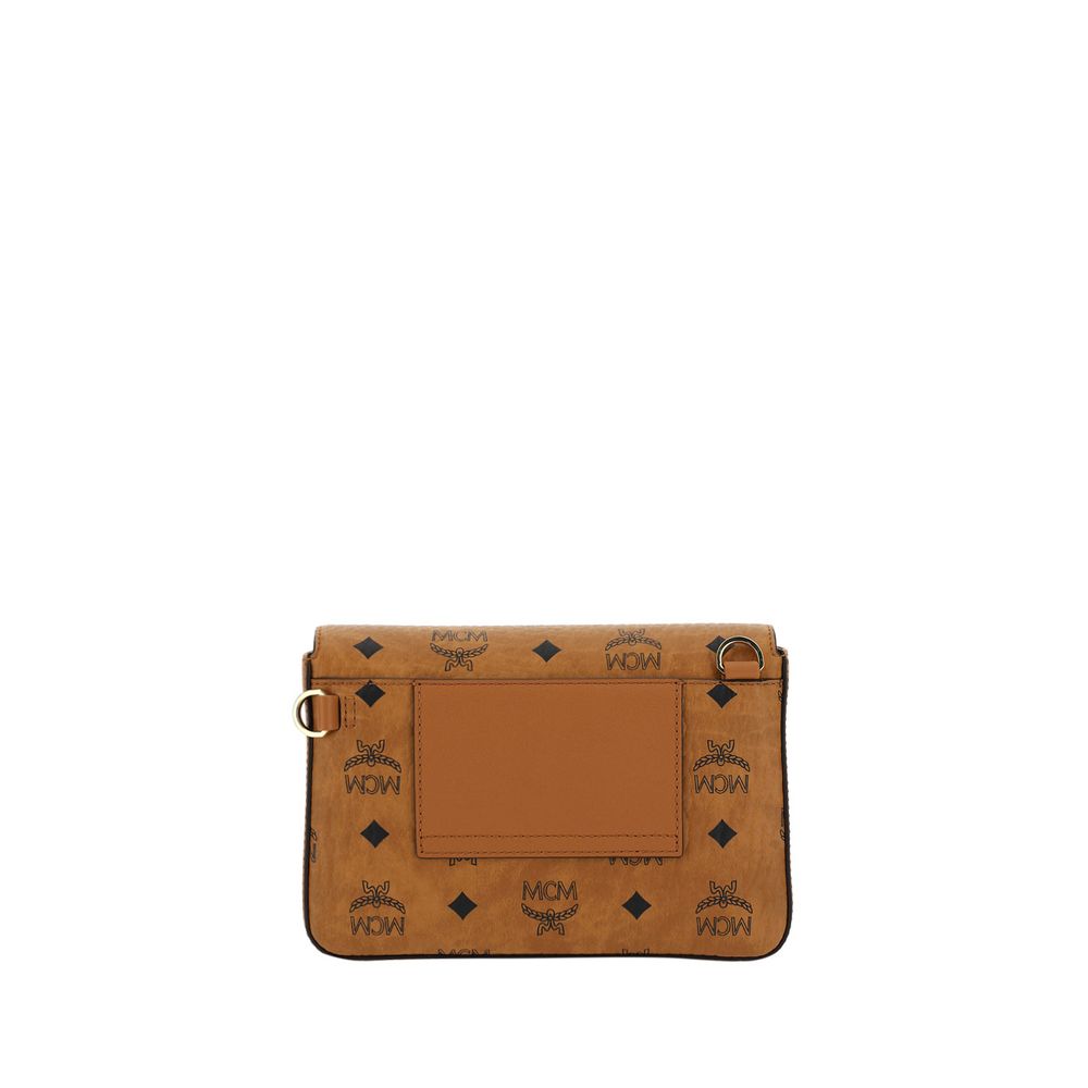 MCM Brown Calf Leather Bos Taurus Shoulder Bag