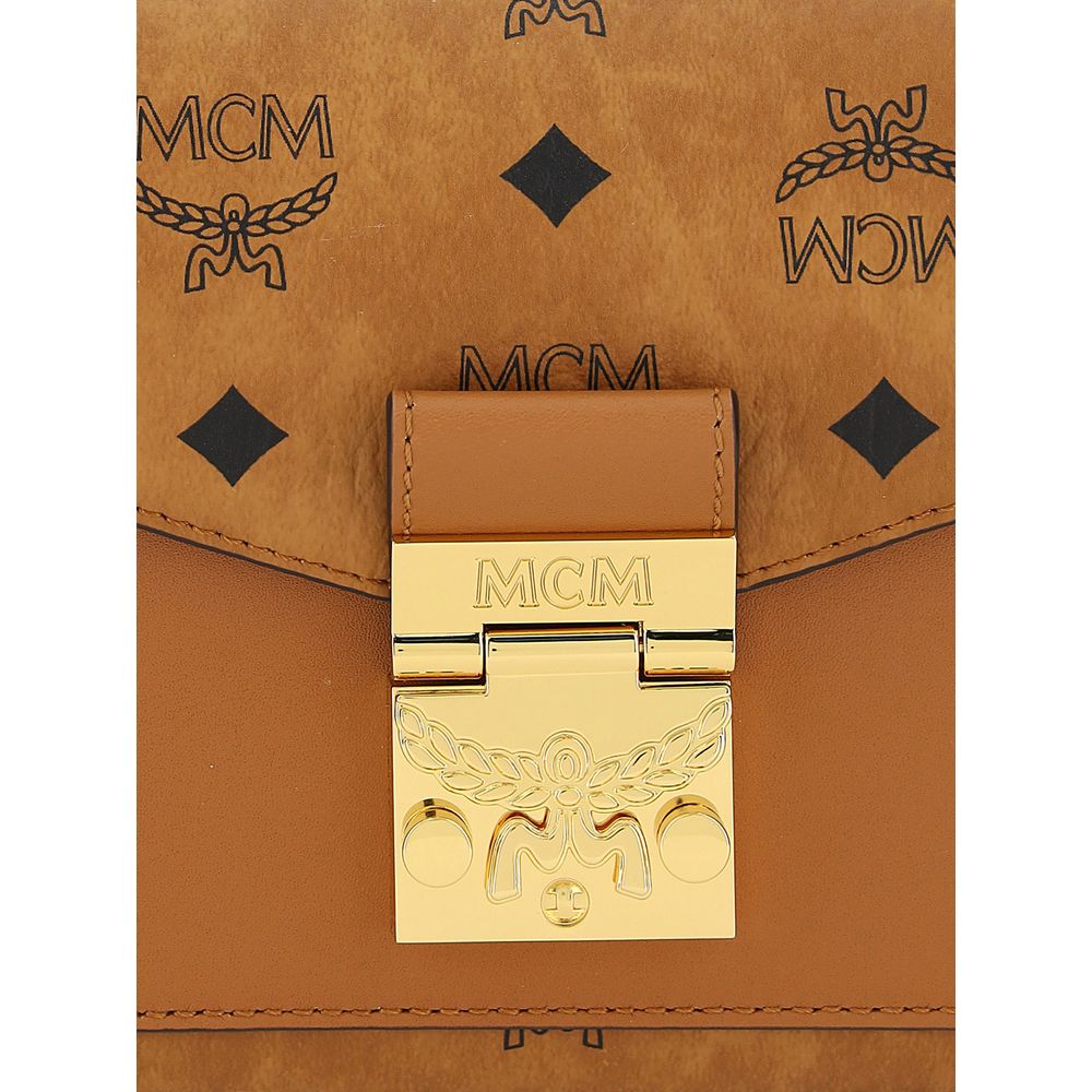 MCM Brown Calf Leather Bos Taurus Shoulder Bag