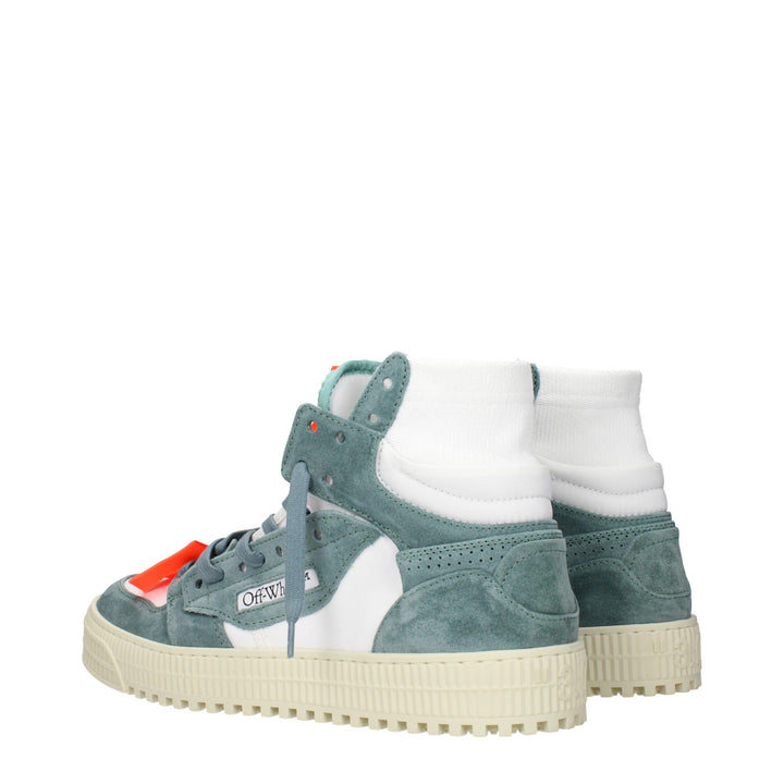 Off-White White Fabric High Top Sneakers