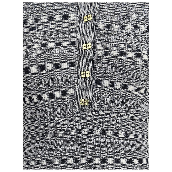 Ganni Black Viscose Polo Shirt