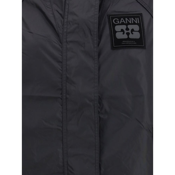 Ganni Black Nylon Shell Jacket