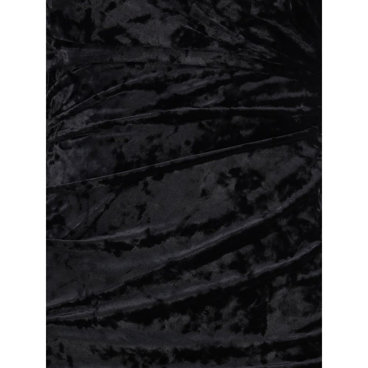 Ganni Black Recycled Polyester Cocktail Dress