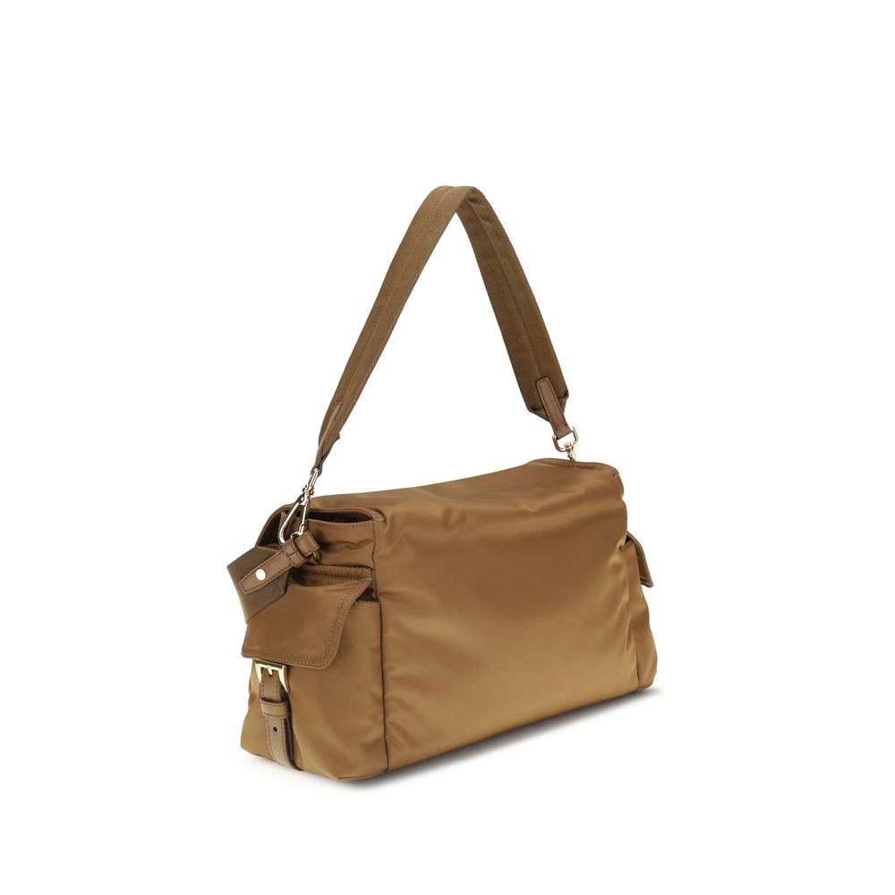 Prada Brown Recycled Polyamide Shoulder Bag